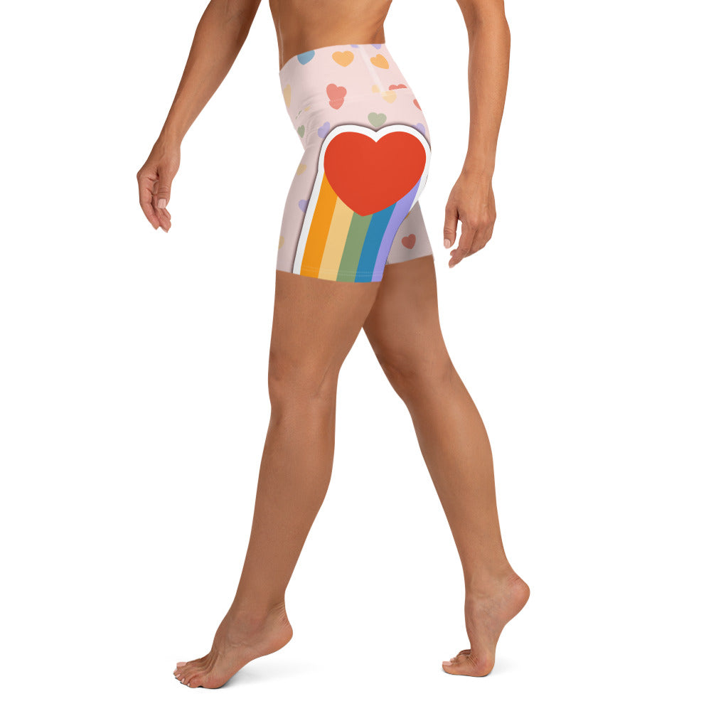 Rainbow Love Yoga Shorts