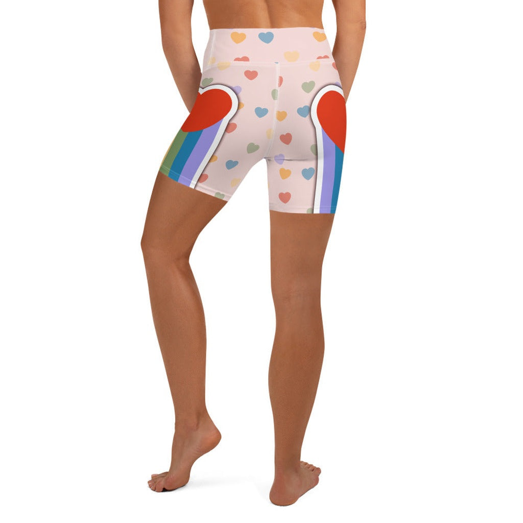Rainbow Love Yoga Shorts