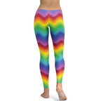 Rainbow Pattern Leggings - FiercePulse - Premium Workout Leggings - Yoga Pants