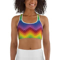 Rainbow Pattern Sports Bra