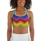 Rainbow Pattern Sports Bra
