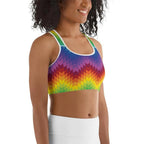 Rainbow Pattern Sports Bra