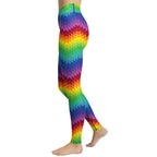 Rainbow Pattern Yoga Leggings - FiercePulse - Premium Workout Leggings - Yoga Pants