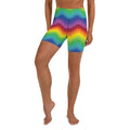 Rainbow Pattern Yoga Shorts