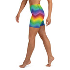Rainbow Pattern Yoga Shorts