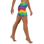 Rainbow Pattern Yoga Shorts