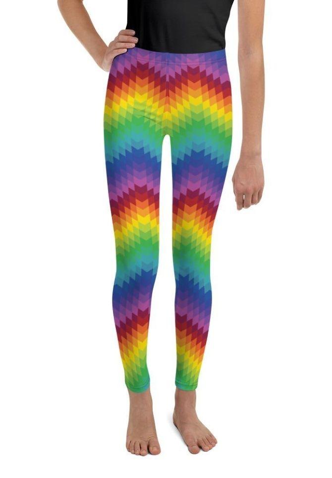 Rainbow Pattern Youth Leggings