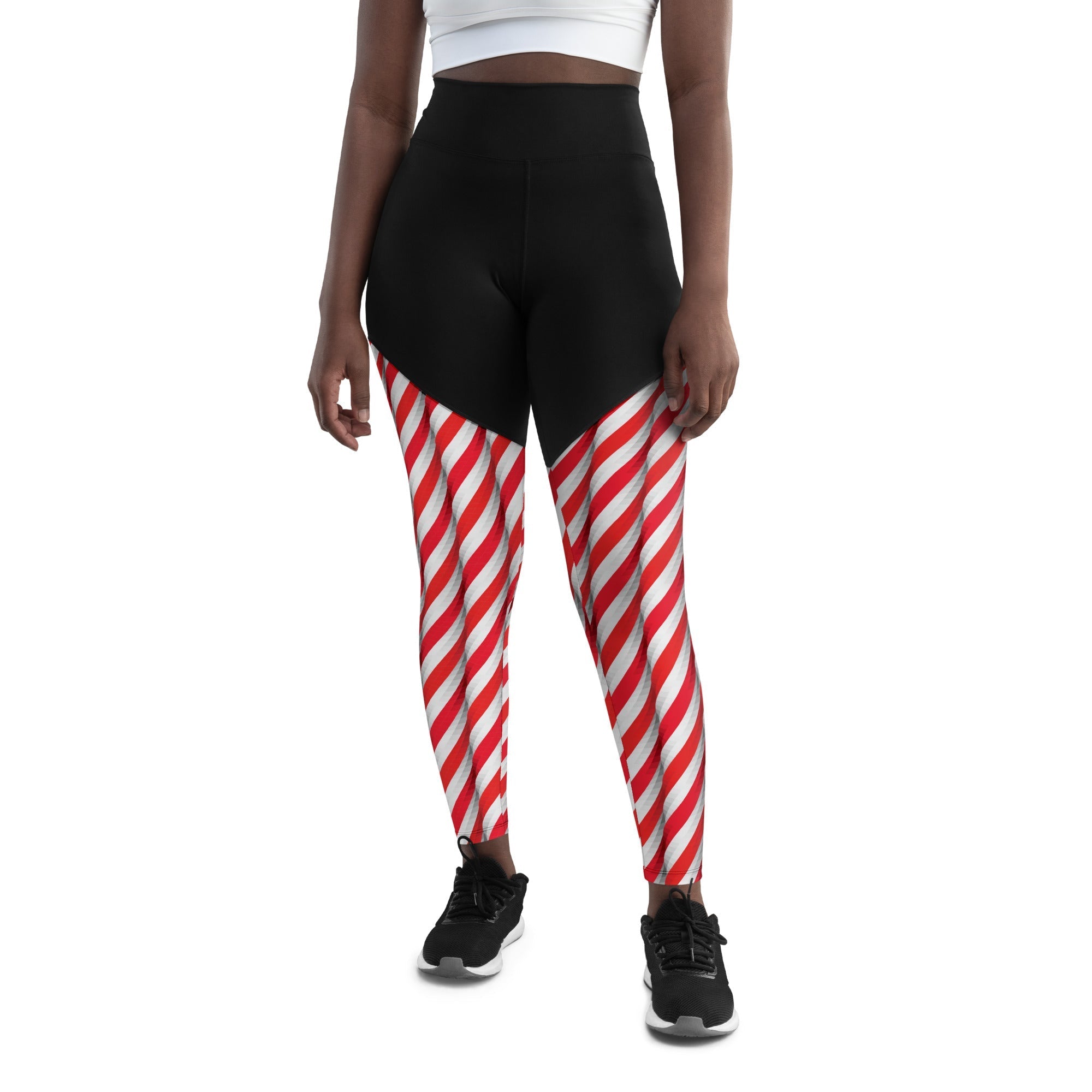Real Candy Cane Compression Leggings