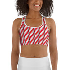 Real Candy Cane Sports Bra