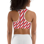Real Candy Cane Sports Bra