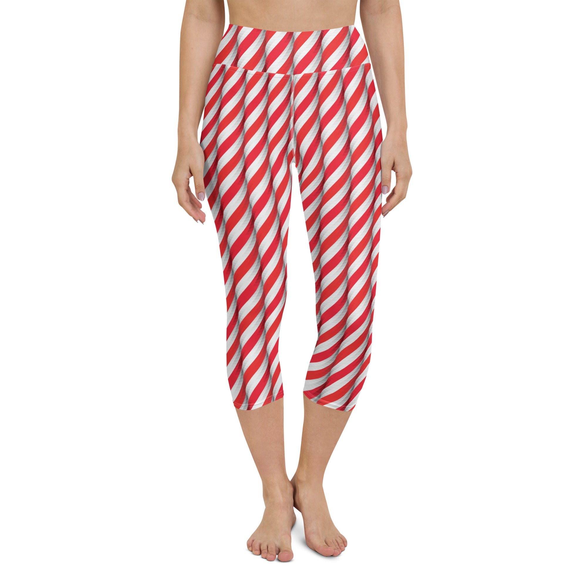 Real Candy Cane Yoga Capris