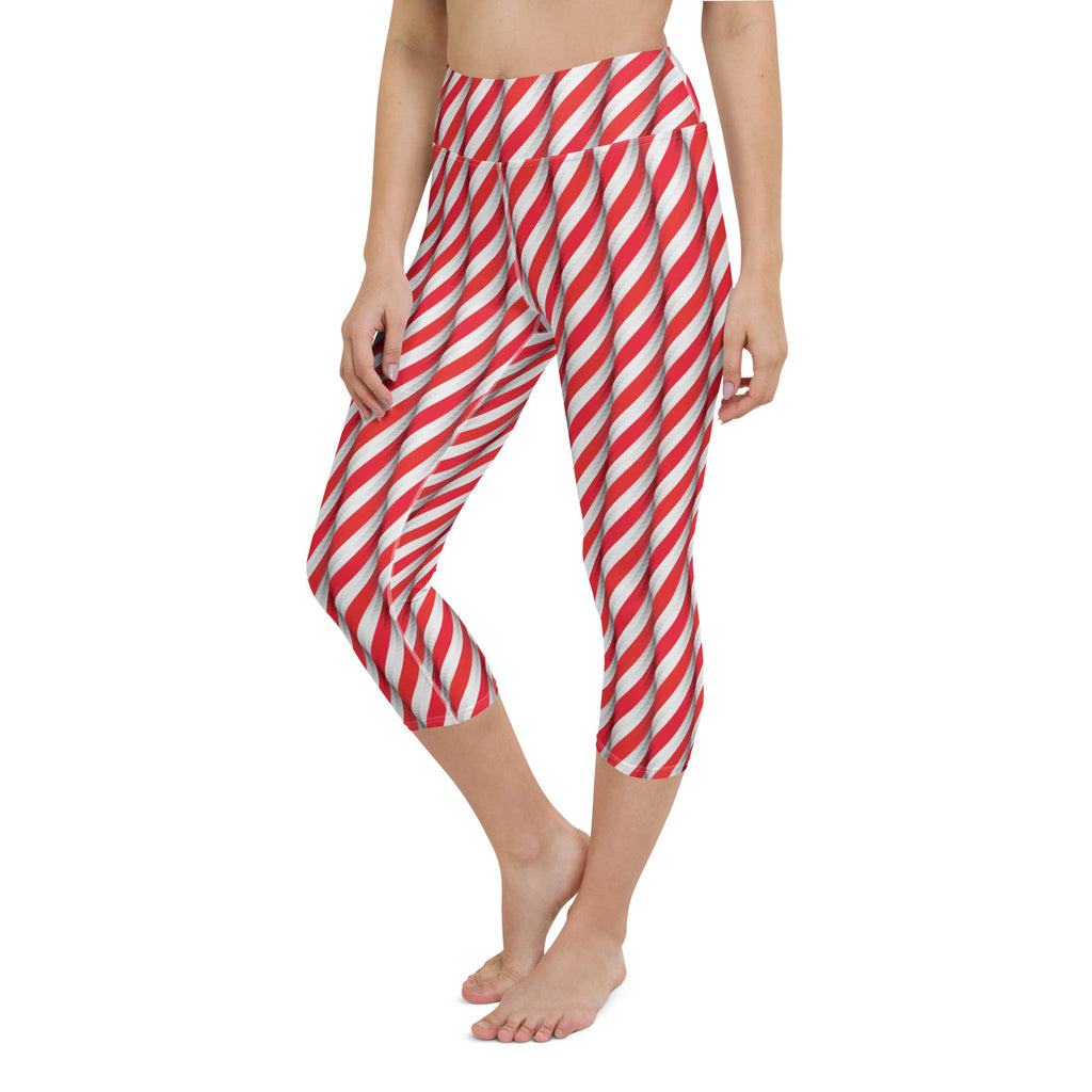 Real Candy Cane Yoga Capris
