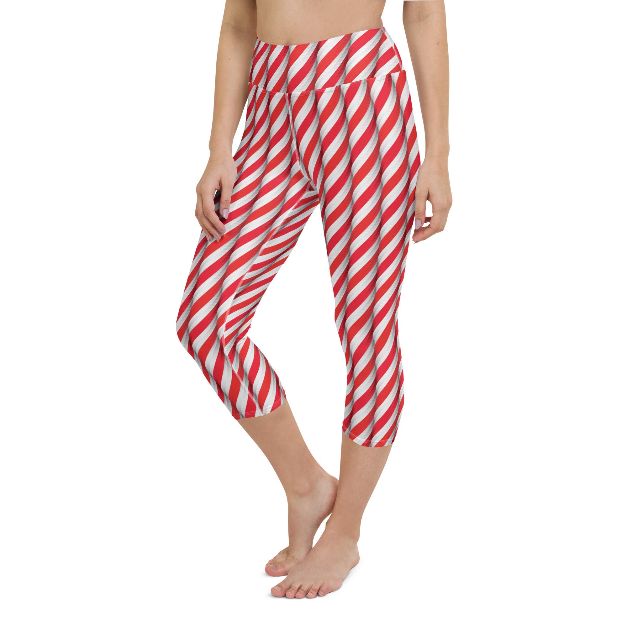 Real Candy Cane Yoga Capris