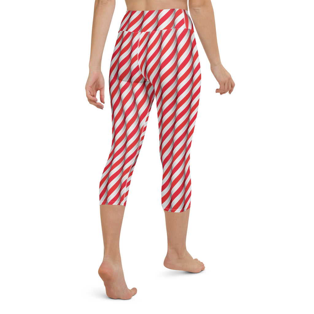 Real Candy Cane Yoga Capris