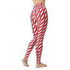 Real Candy Cane Yoga Leggings