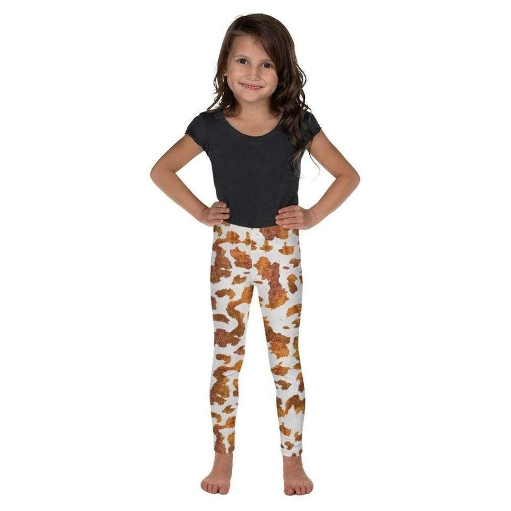 Realistic Cow Print Kid's Leggings