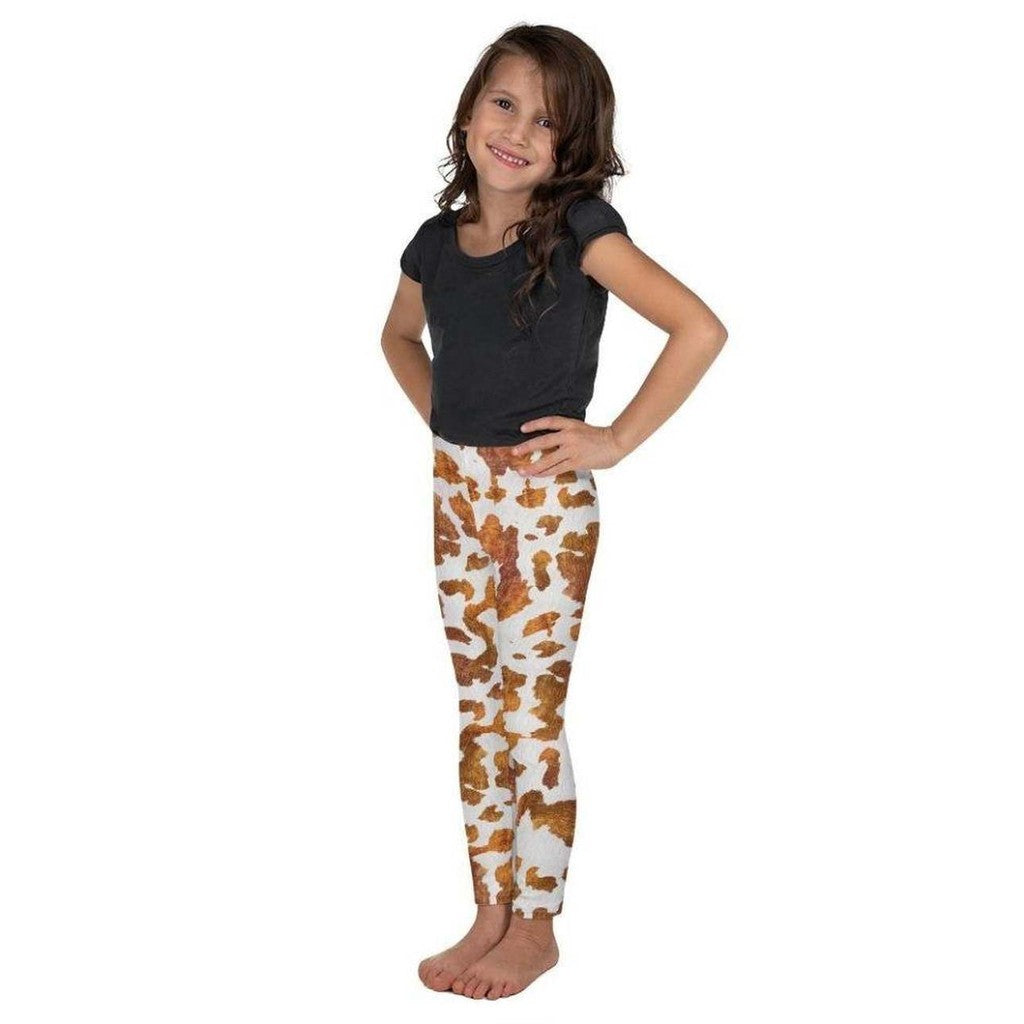 Realistic Cow Print Kid's Leggings