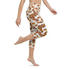 Realistic Cow Print Yoga Capris
