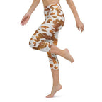Realistic Cow Print Yoga Capris