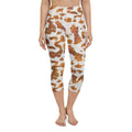 Realistic Cow Print Yoga Capris