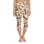 Realistic Cow Print Yoga Capris