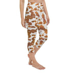 Realistic Cow Print Yoga Capris