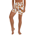Realistic Cow Print Yoga Shorts