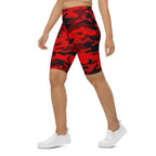 Red Camo Biker Shorts