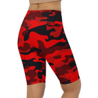 Red Camo Biker Shorts