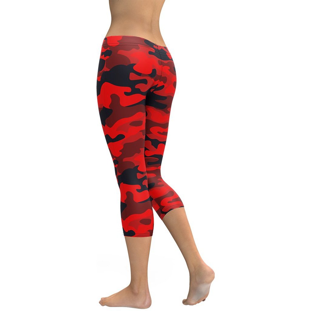 Red Camo Capris
