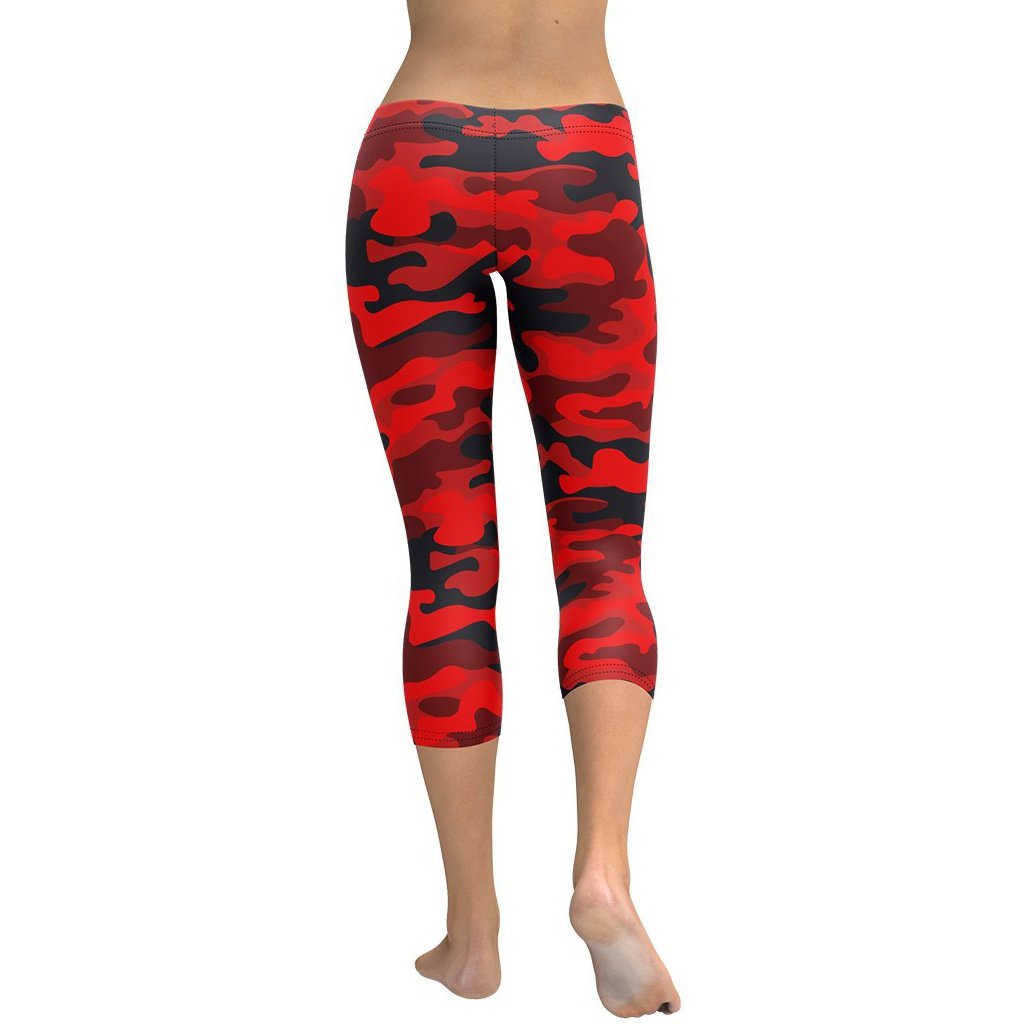 Red Camo Capris