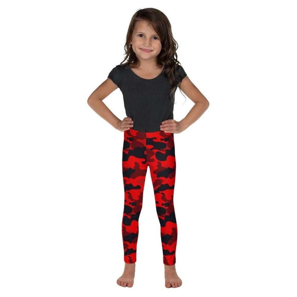 Red Camo Kid's Leggings