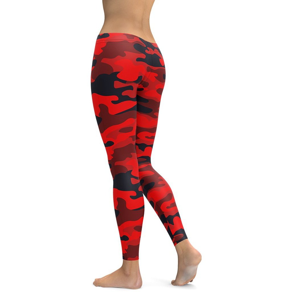 Red Camo Leggings
