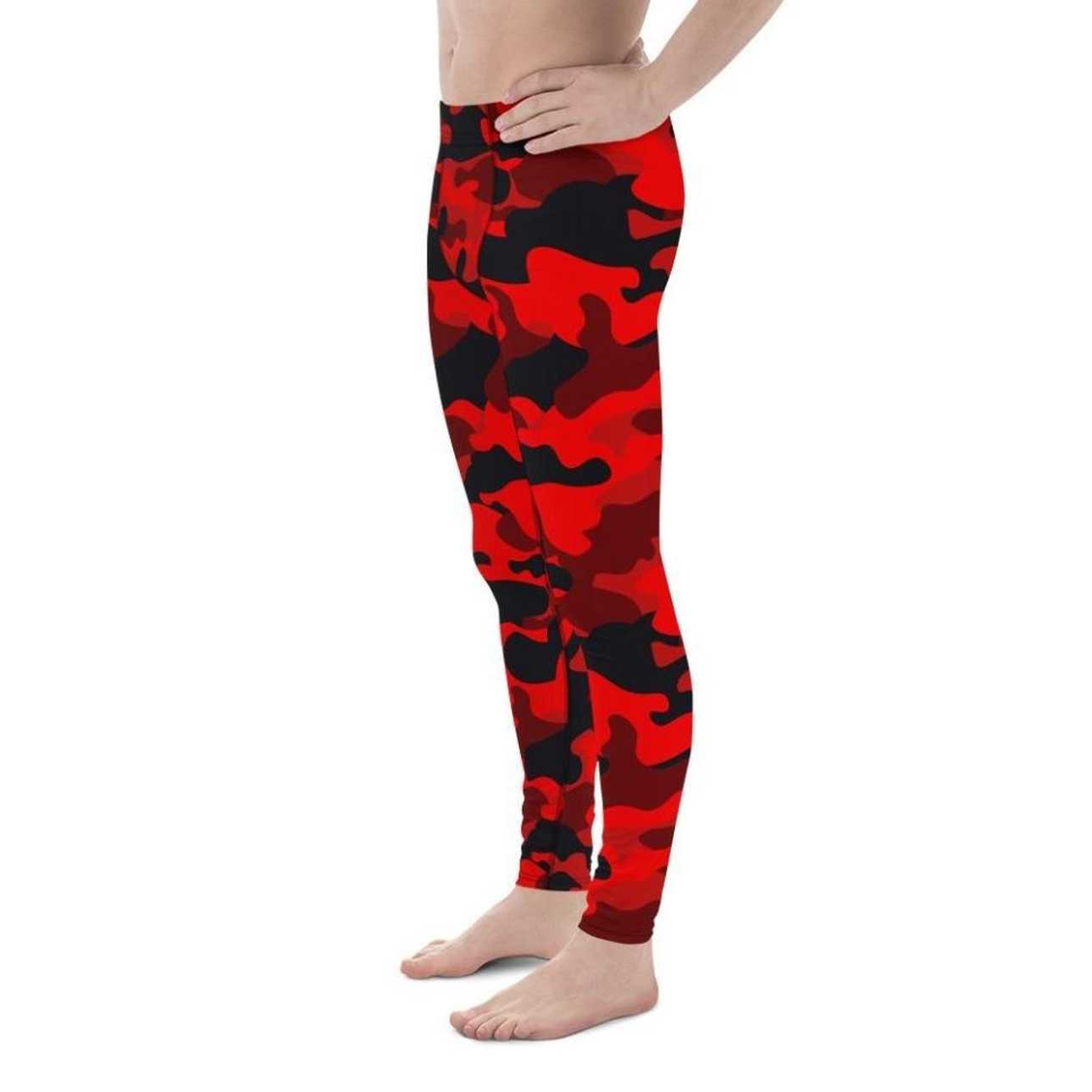 Red Camo Men's Leggings