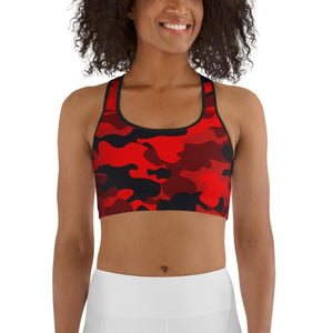 Red Camo Sports Bra