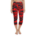 Red Camo Yoga Capris