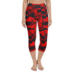 Red Camo Yoga Capris