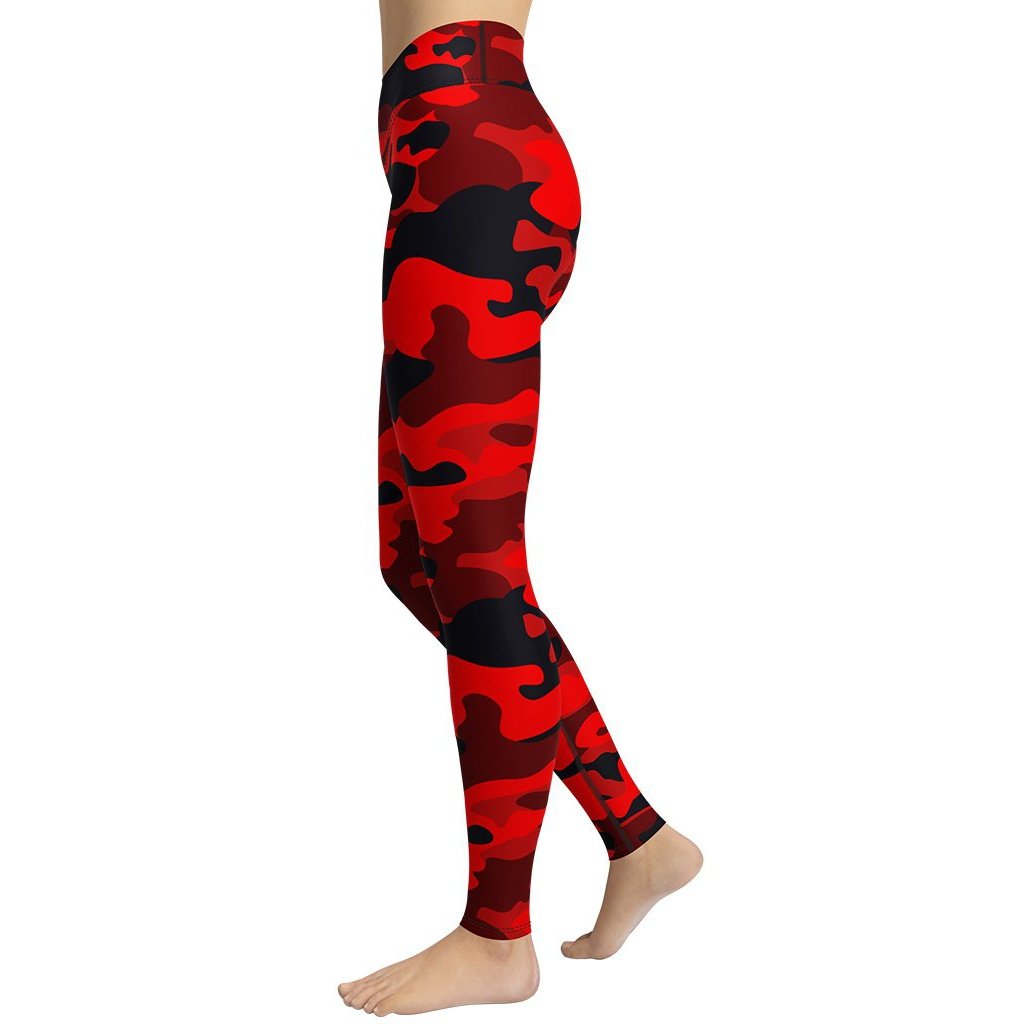 Red Camo Yoga Leggings