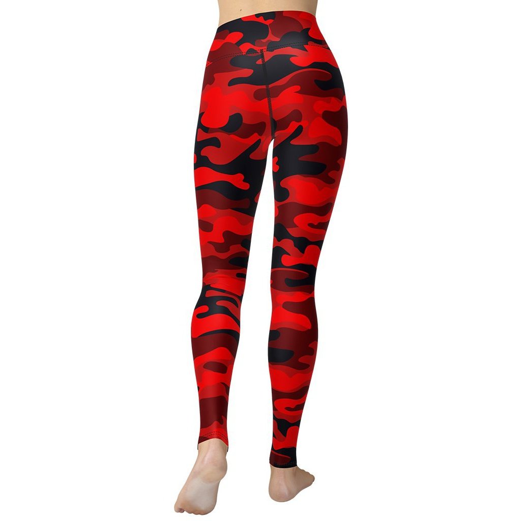 Red Camo Yoga Leggings