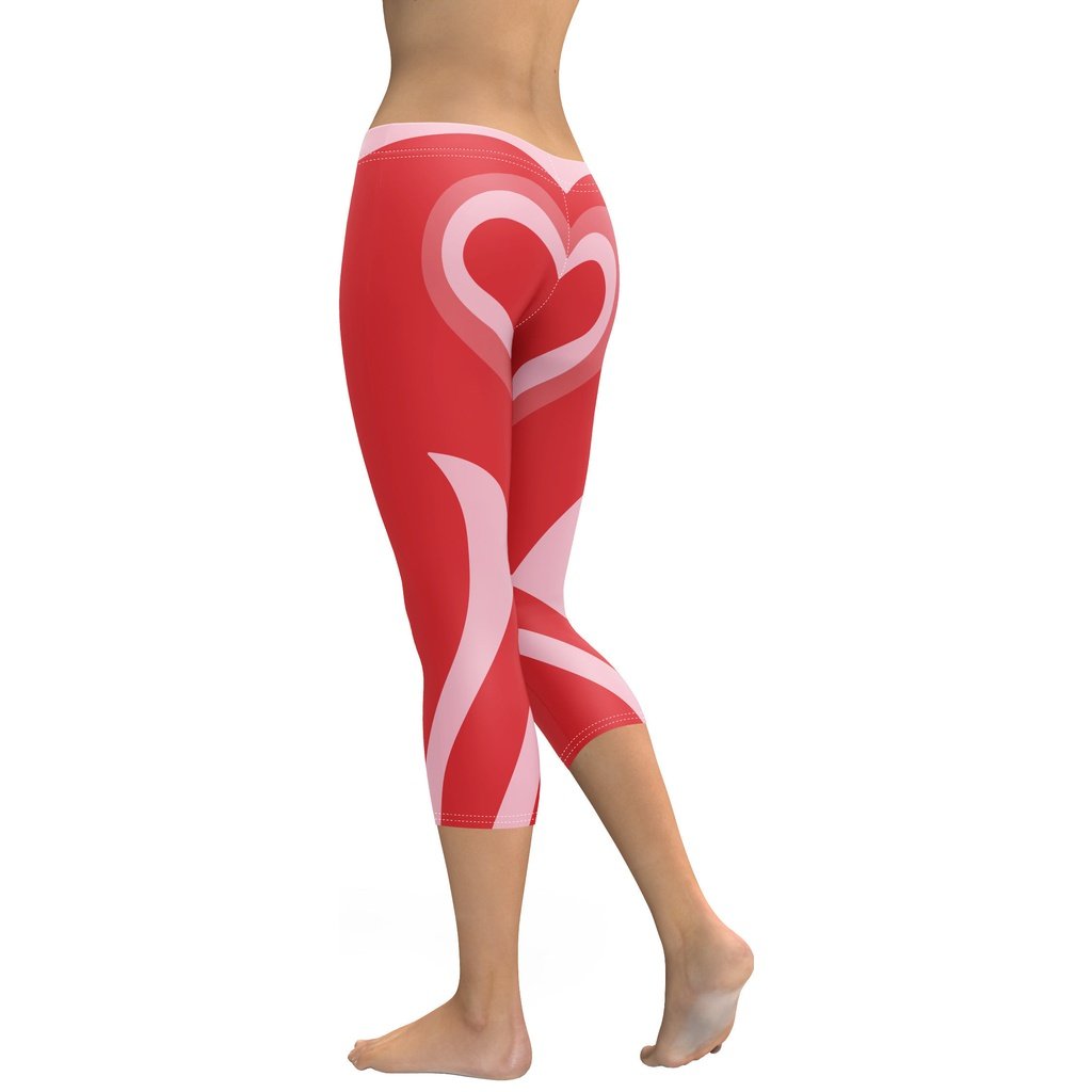 Red Heart Shaped Tunnel Capris