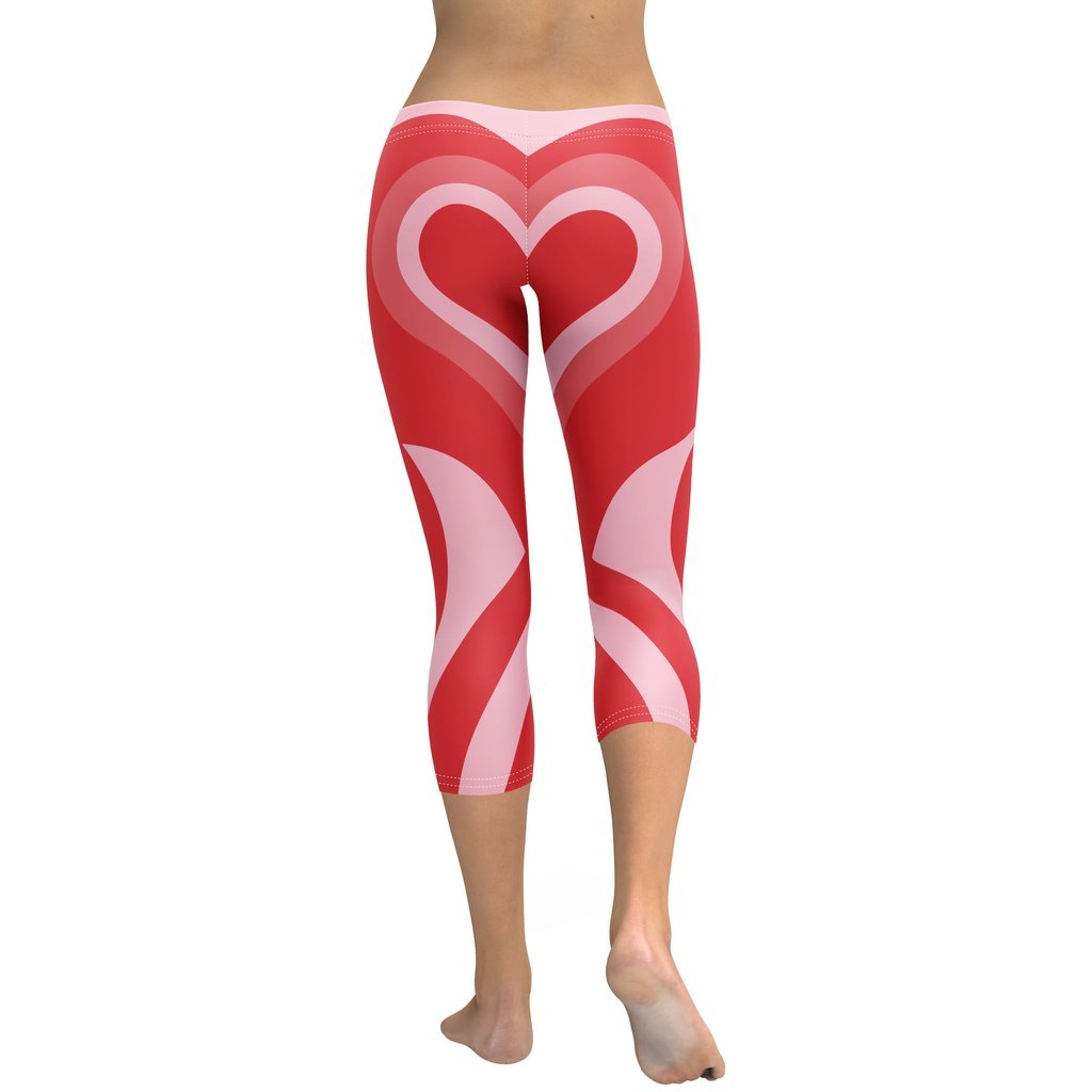 Red Heart Shaped Tunnel Capris