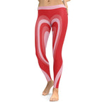 Red Heart Shaped Tunnel Leggings