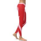 Red Heart Shaped Tunnel Leggings