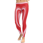 Red Heart Shaped Tunnel Leggings