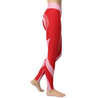 Red Heart Shaped Tunnel Yoga Leggings