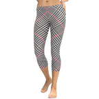 Red Houndstooth Plaid Capris