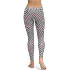 Red Houndstooth Plaid Leggings