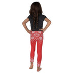 Red Knitted Print Christmas Kid's Leggings