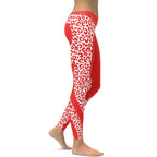 Red Leopard Heart Shaped Leggings