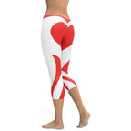 Red & White Heart Shaped Capris